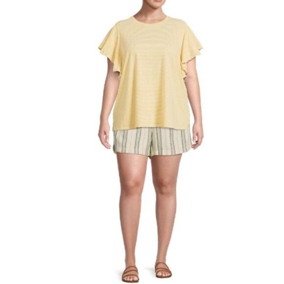 WOMENS Plus Size Flutter Sleeve Knit Top T-Shirt Blouses 2-Pack Size XXL - Picture 12 of 14